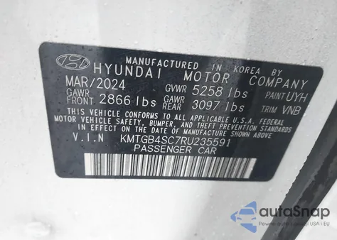 2024 Genesis G80 2.5T Awd from USA, damaged, VIN KMTGB4SC7RU235591